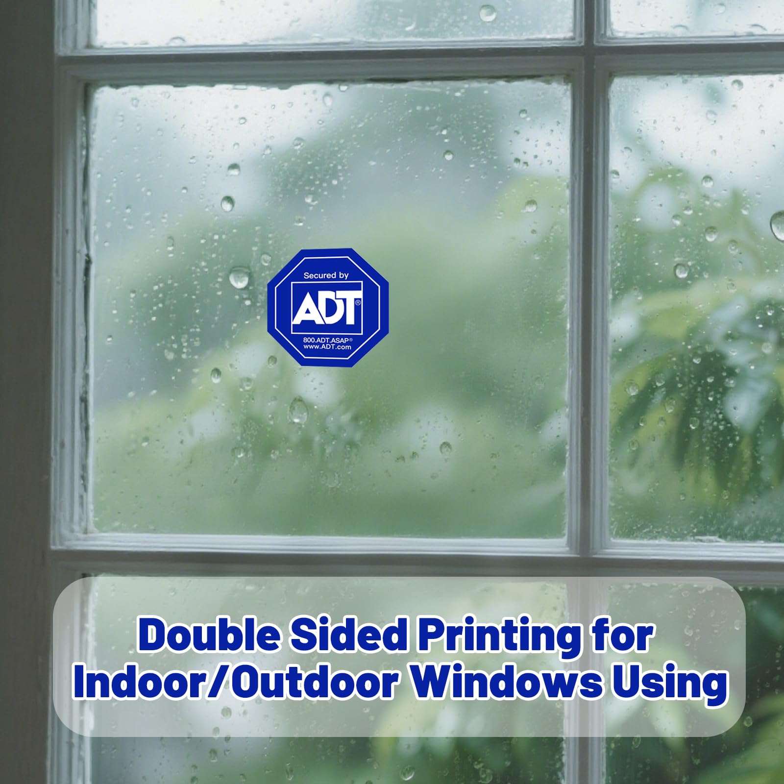 Pack of 12 ADT stickers for home security signage