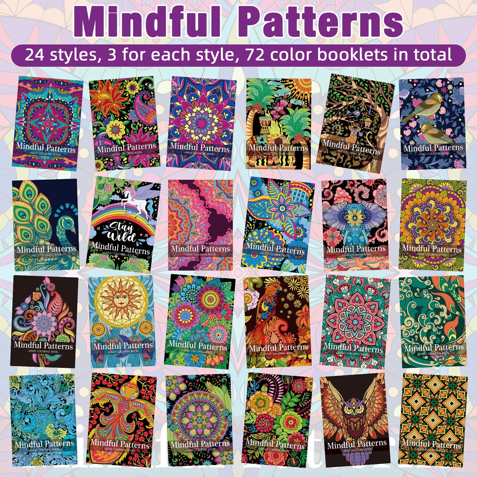 Thick paper coloring books usable on both sides
