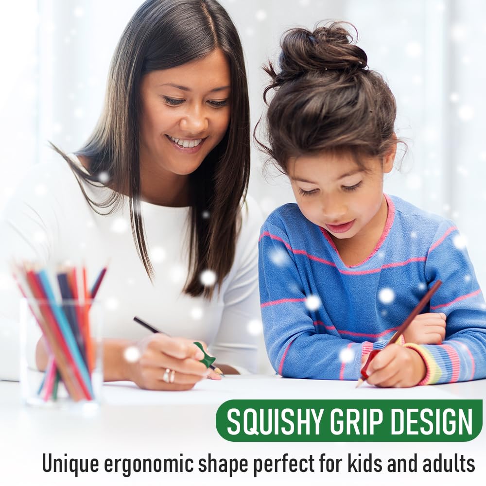 6 colorful grips pack improves handwriting for kids