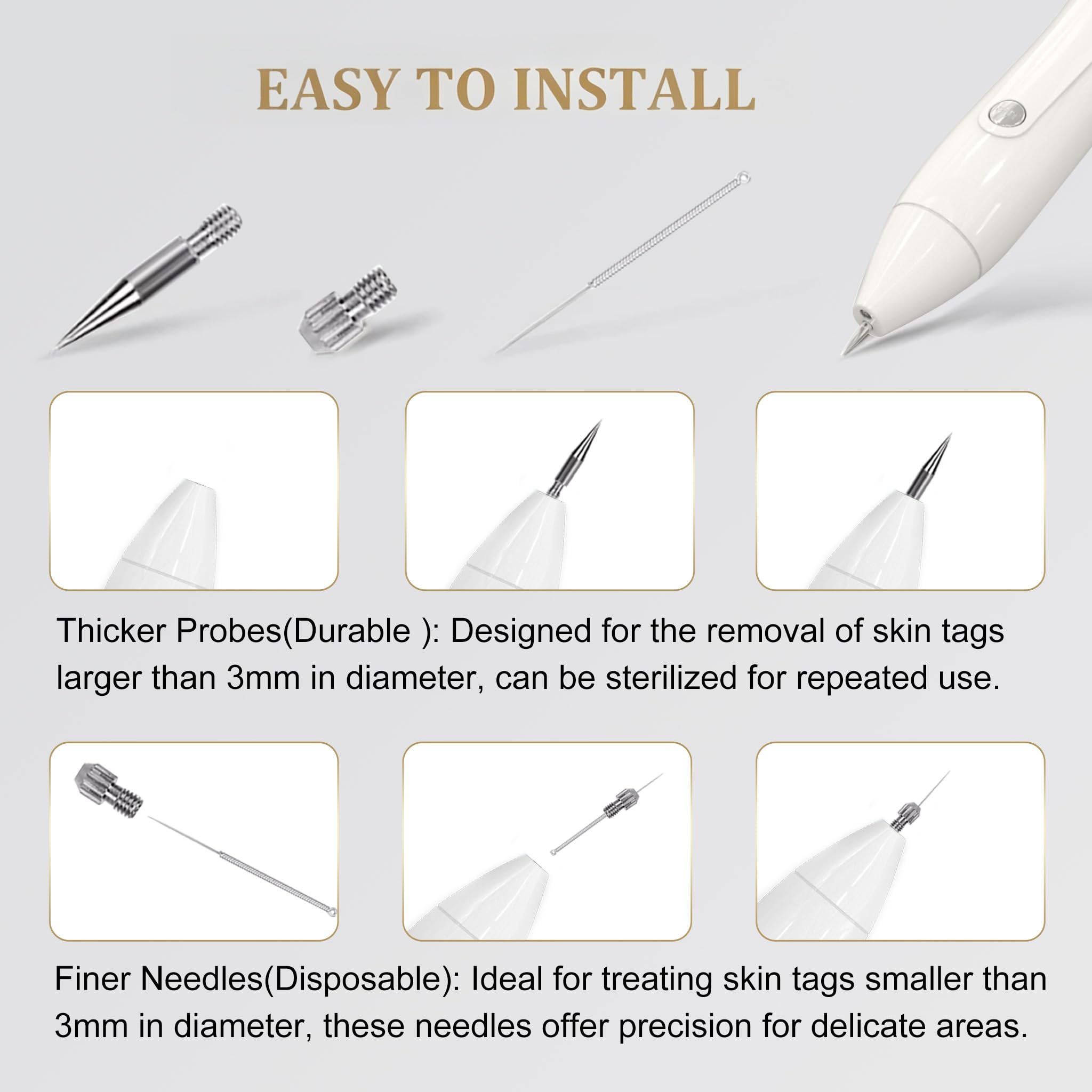 Home use skin tag remover with gentle care design