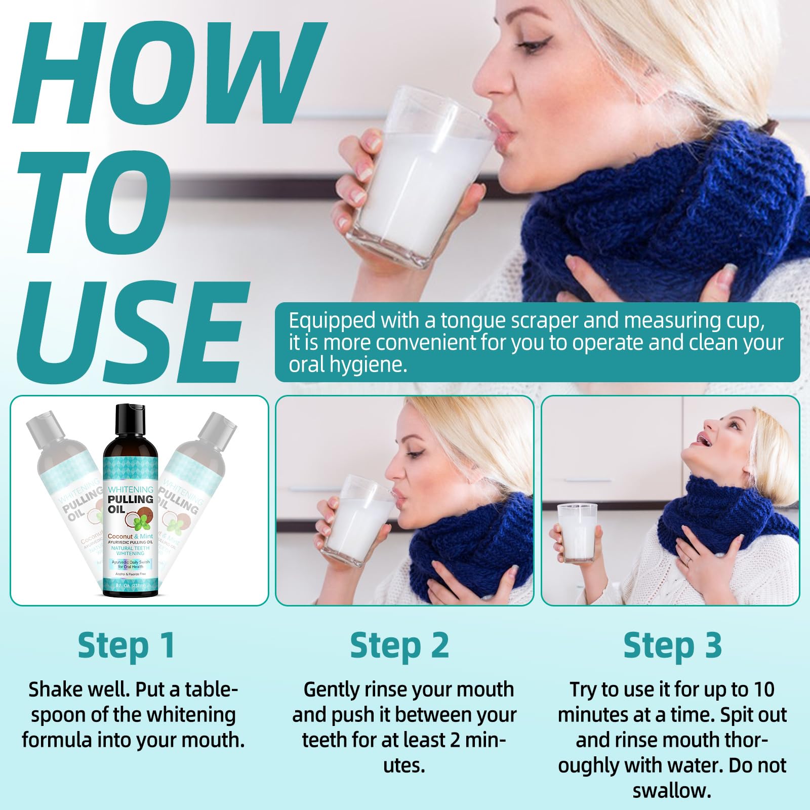 Adults and kids friendly mouthwash packaging