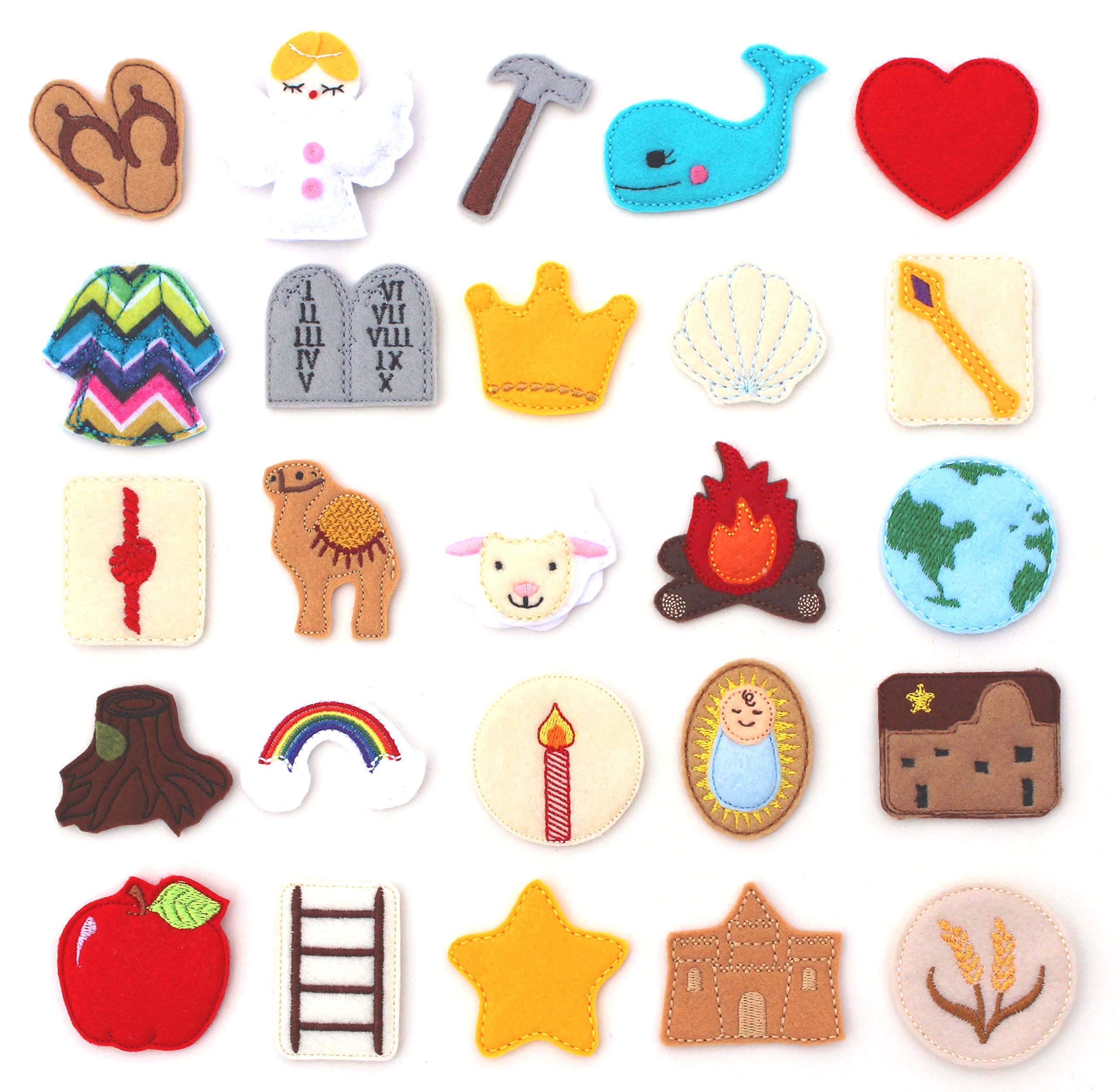 Jesse Tree Advent ornaments matching Unwrapping the Greatest Gift