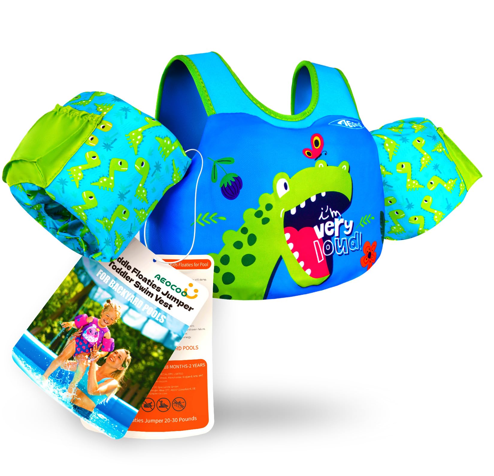 AEOCOO puddle float jumper for kids front view