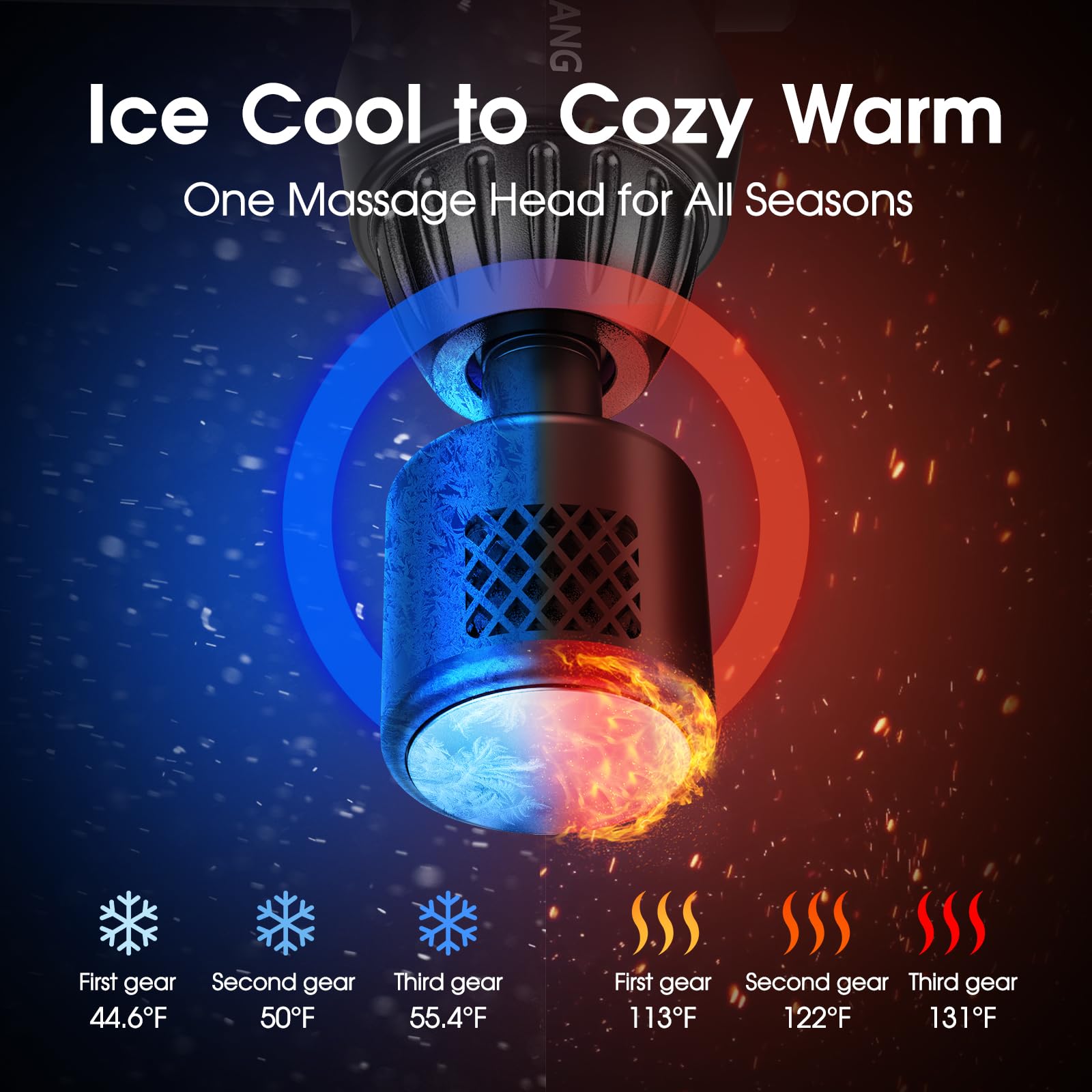 Hot and cold settings on AERLANG Massage Gun