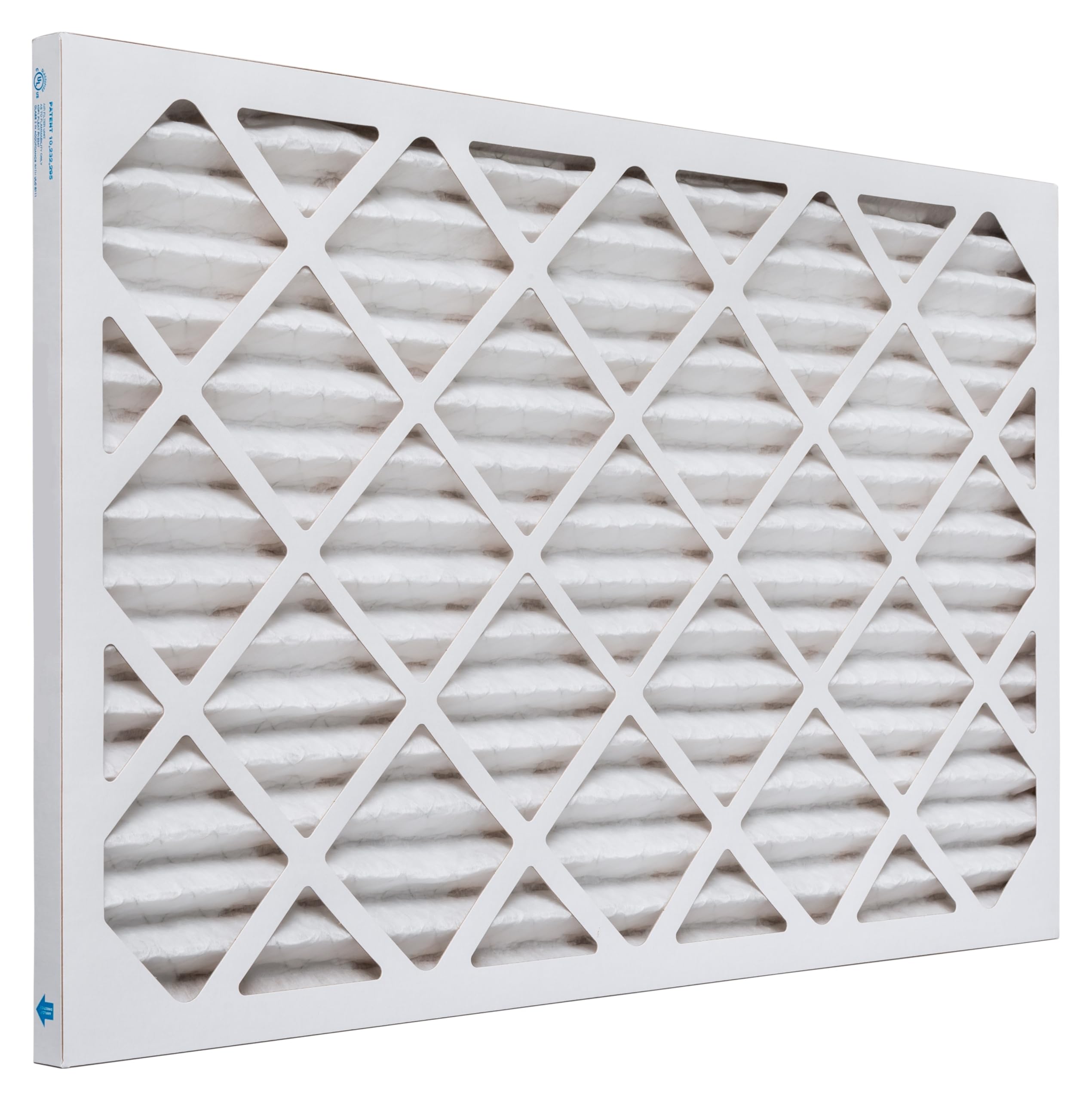MERV 8 pleated filtration captures dust pollen and lint