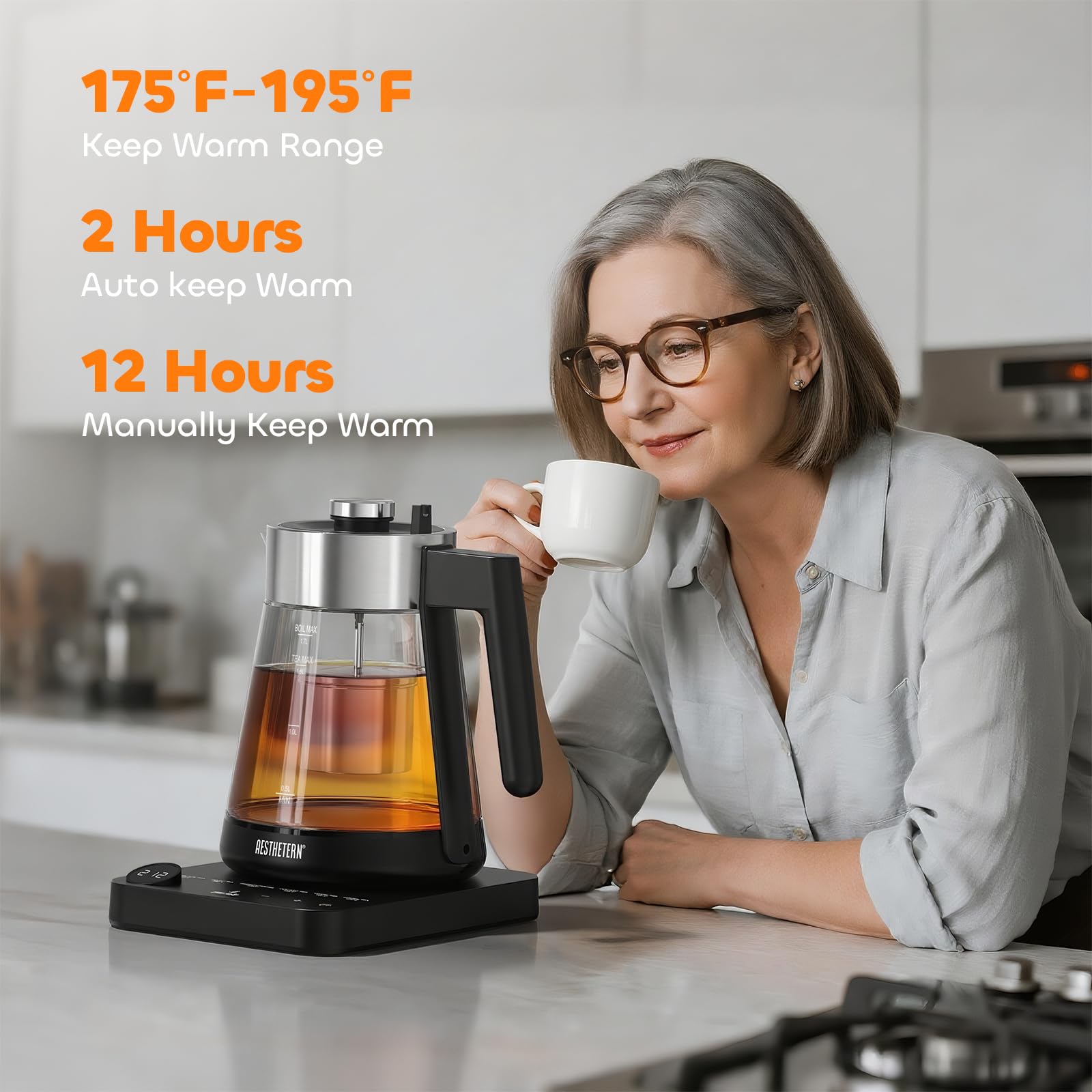 Borosilicate glass body with BPA-free components