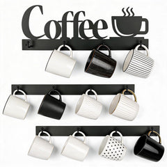 Afcabakila 3Pcs Coffee Mug Wall Rack wall mounted holding mugs