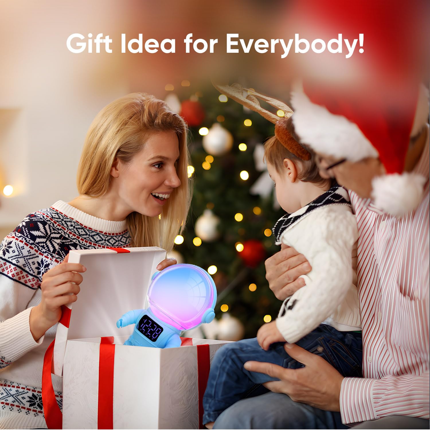 Gift-ready AFEXOA bedside clock for family use