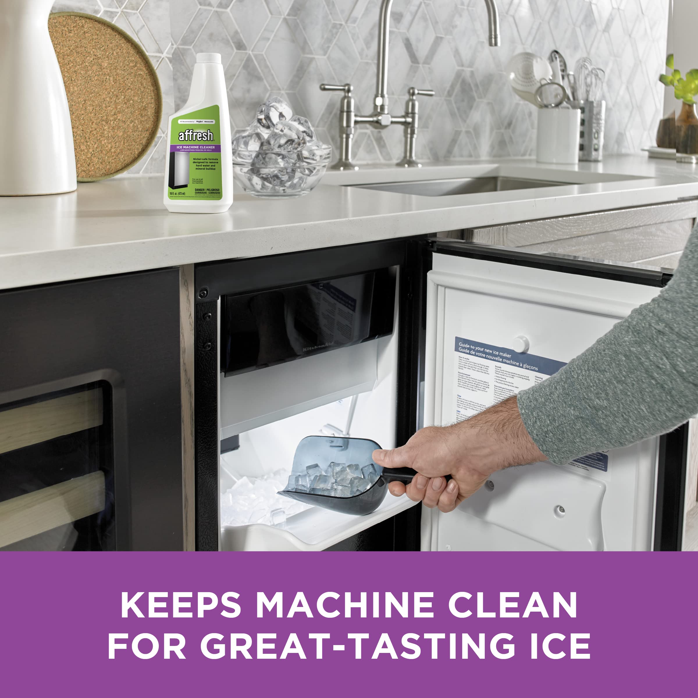 Whirlpool KitchenAid recommended affresh ice machine cleaner