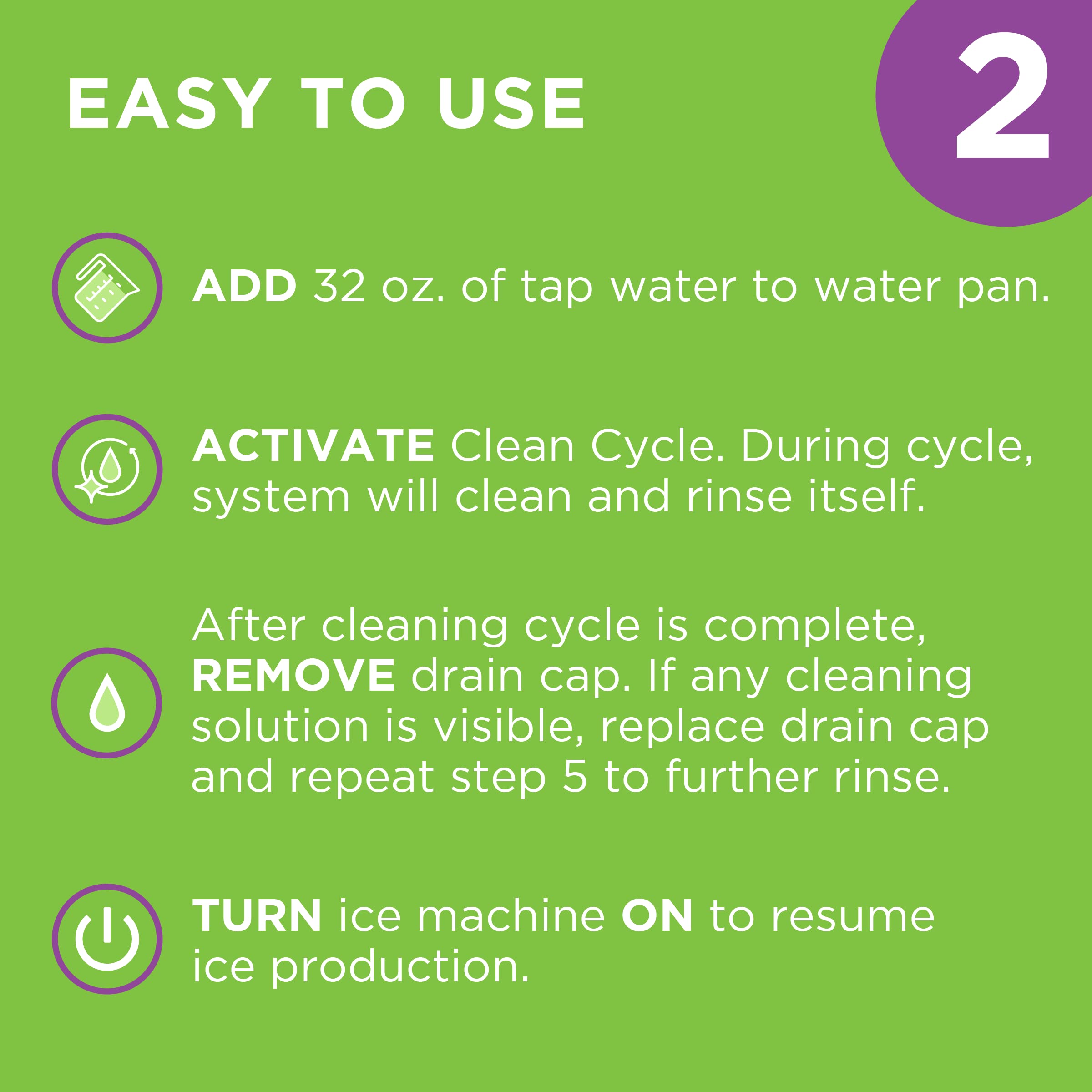 Universal compatibility cleans inside freestanding ice machines