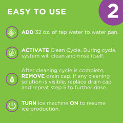 Universal compatibility cleans inside freestanding ice machines
