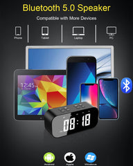 AFK Bluetooth speaker clock connected to a mobile device