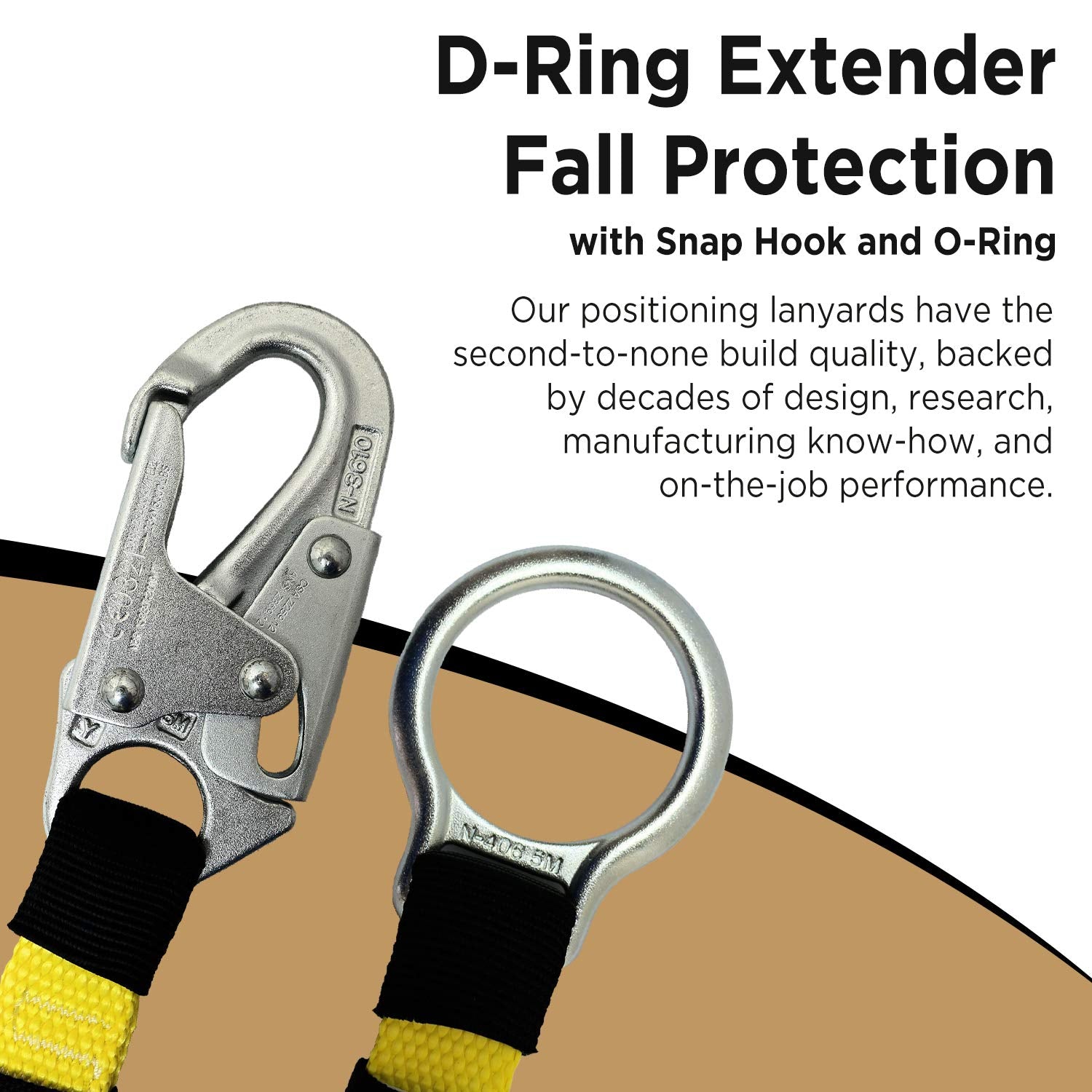 Galvanized snap hook on AFP D-Ring Extender
