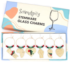 Africa continent wine charm marker
