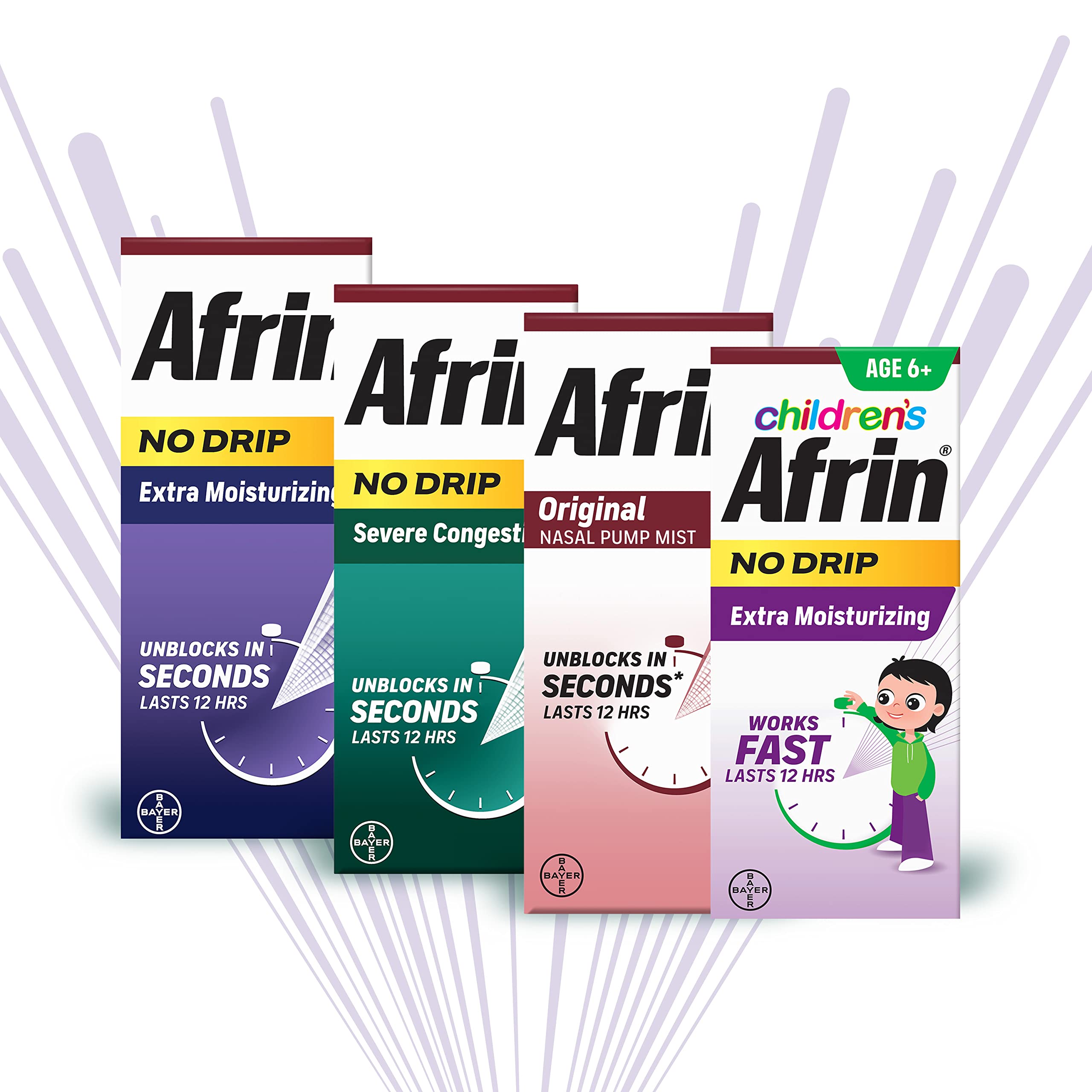 Afrin no drip nasal spray product packaging