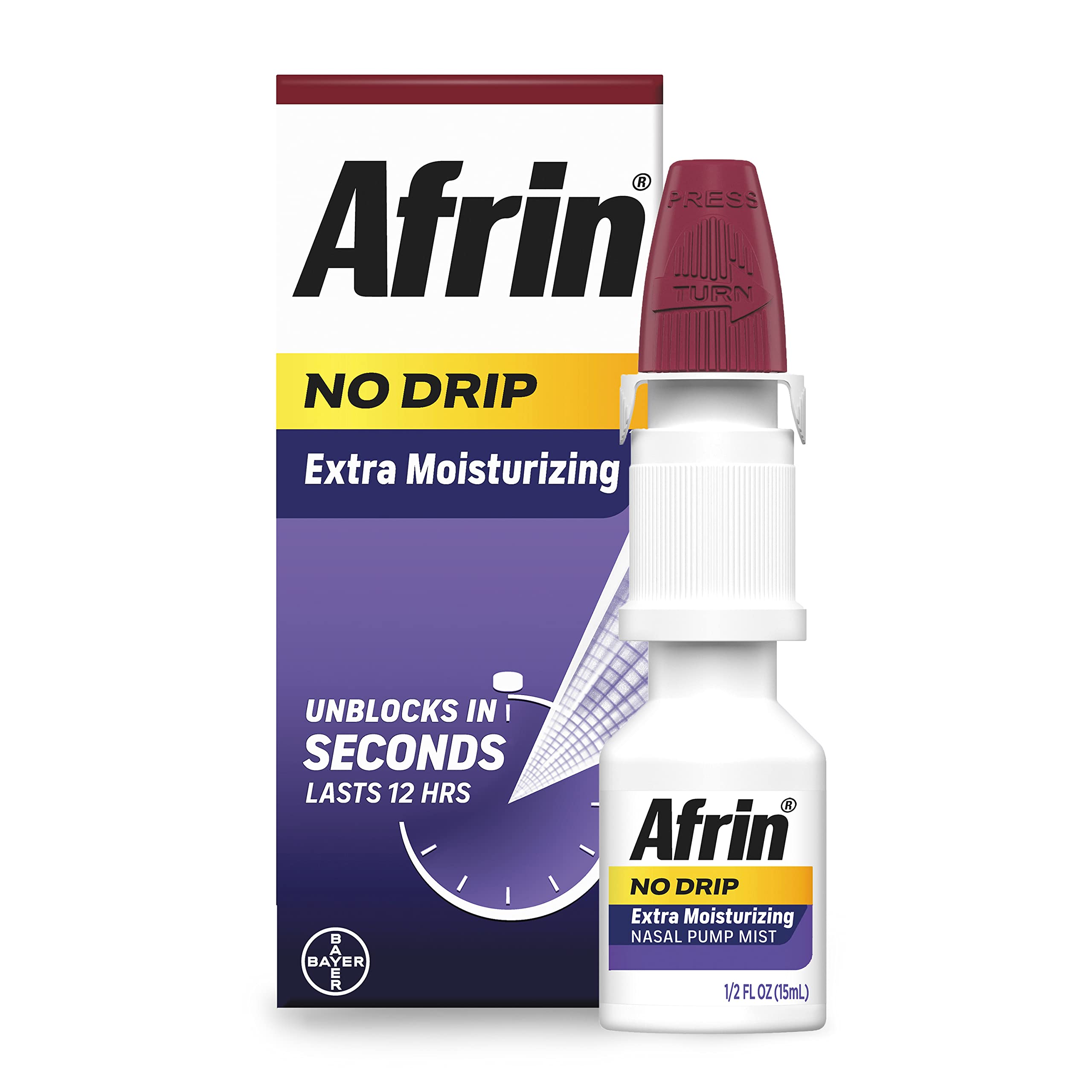 No drip nasal spray by Afrin on the go packaging