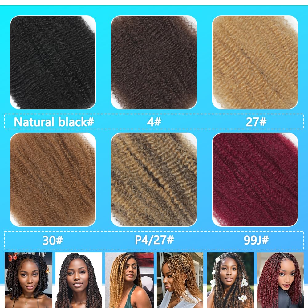 70g natural color Afro Kinkys Bulk Hair packaging