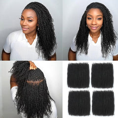 Afro Kinkys Bulk Human Hair 18 inch bundle closeup