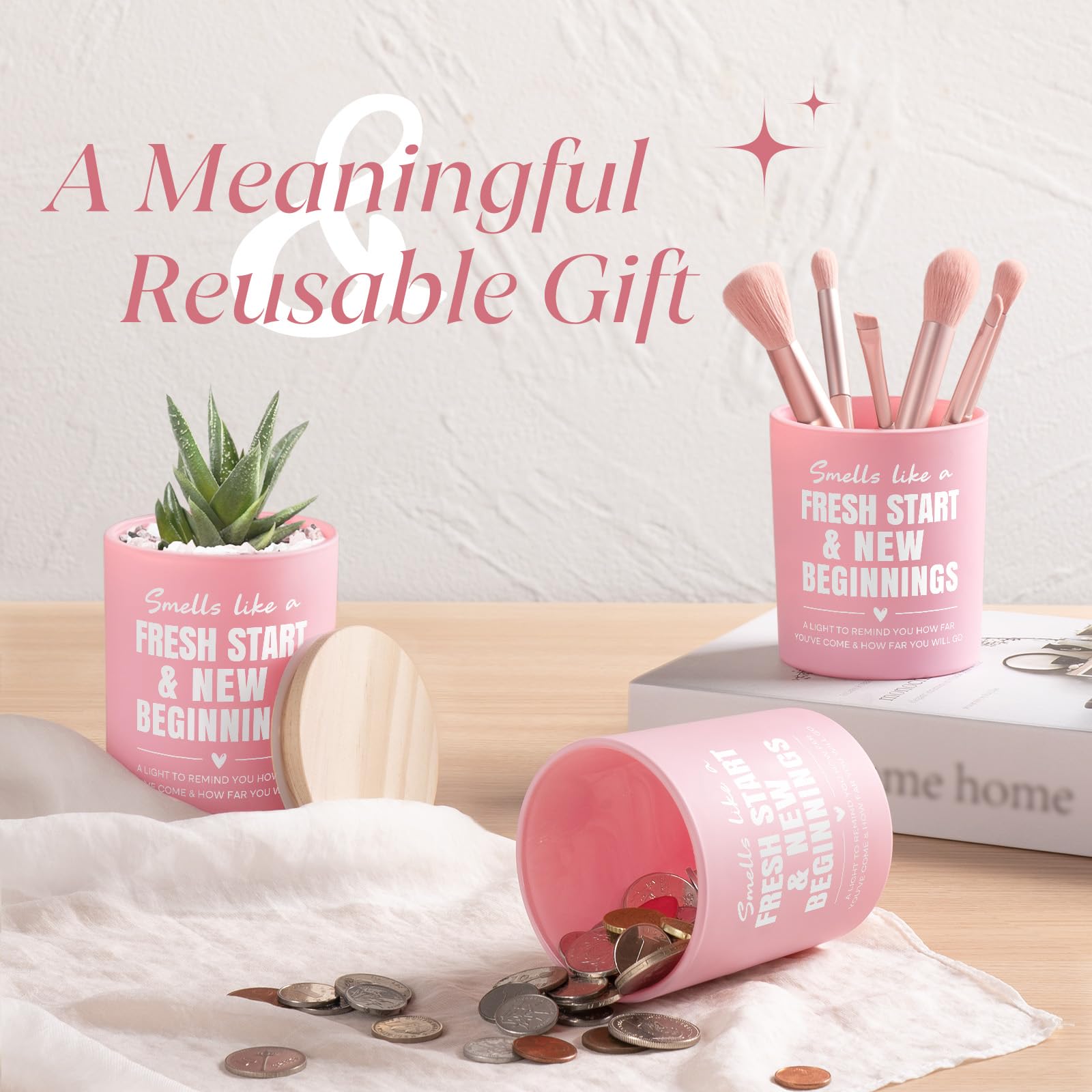 New Beginnings gift candle ready to give