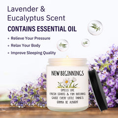 New beginnings gift candle suitable for friends and coworkers