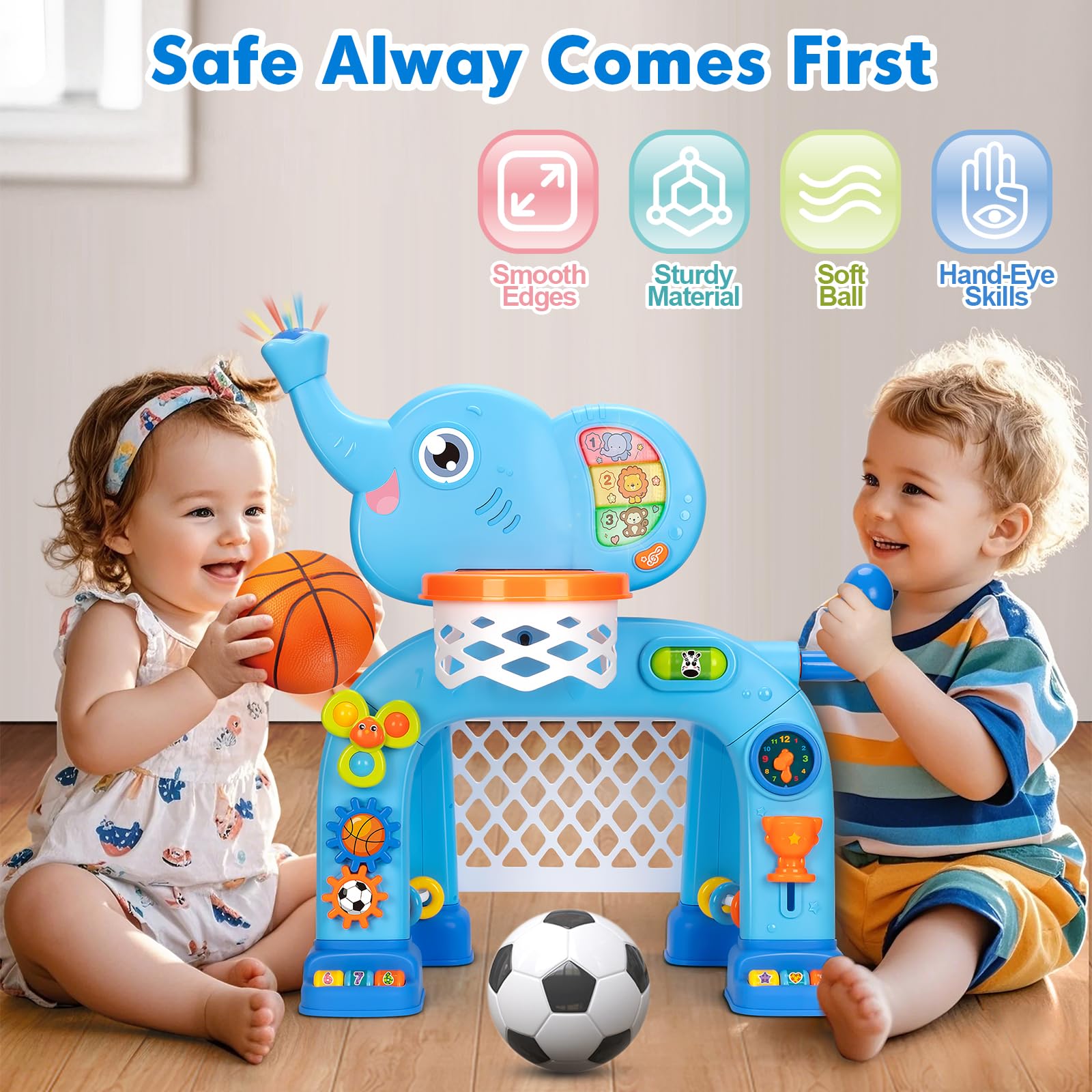 interactive toy with gears shapes numbers for fine motor skills