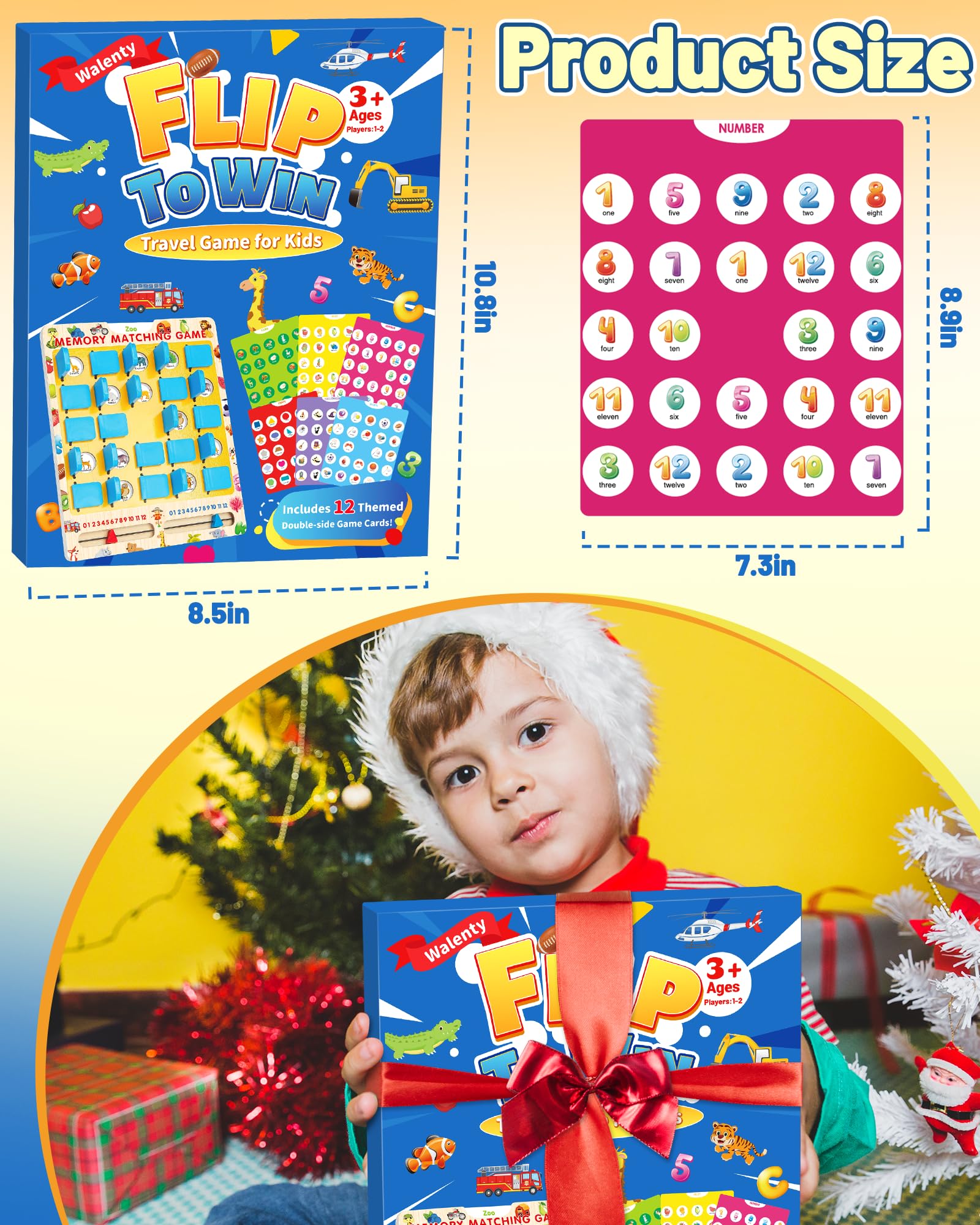 Giftable memory game for kids ages 3-8