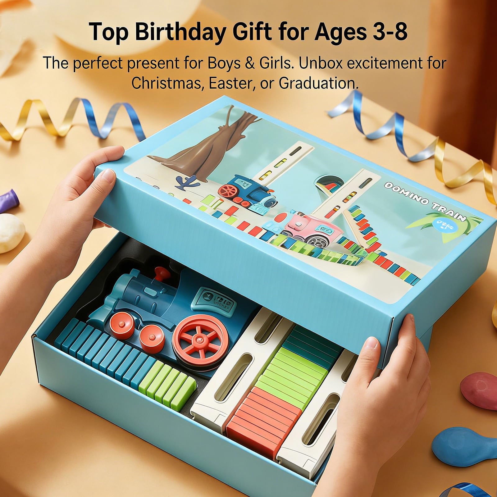 Montessori STEM toy packaging for ages 4-8