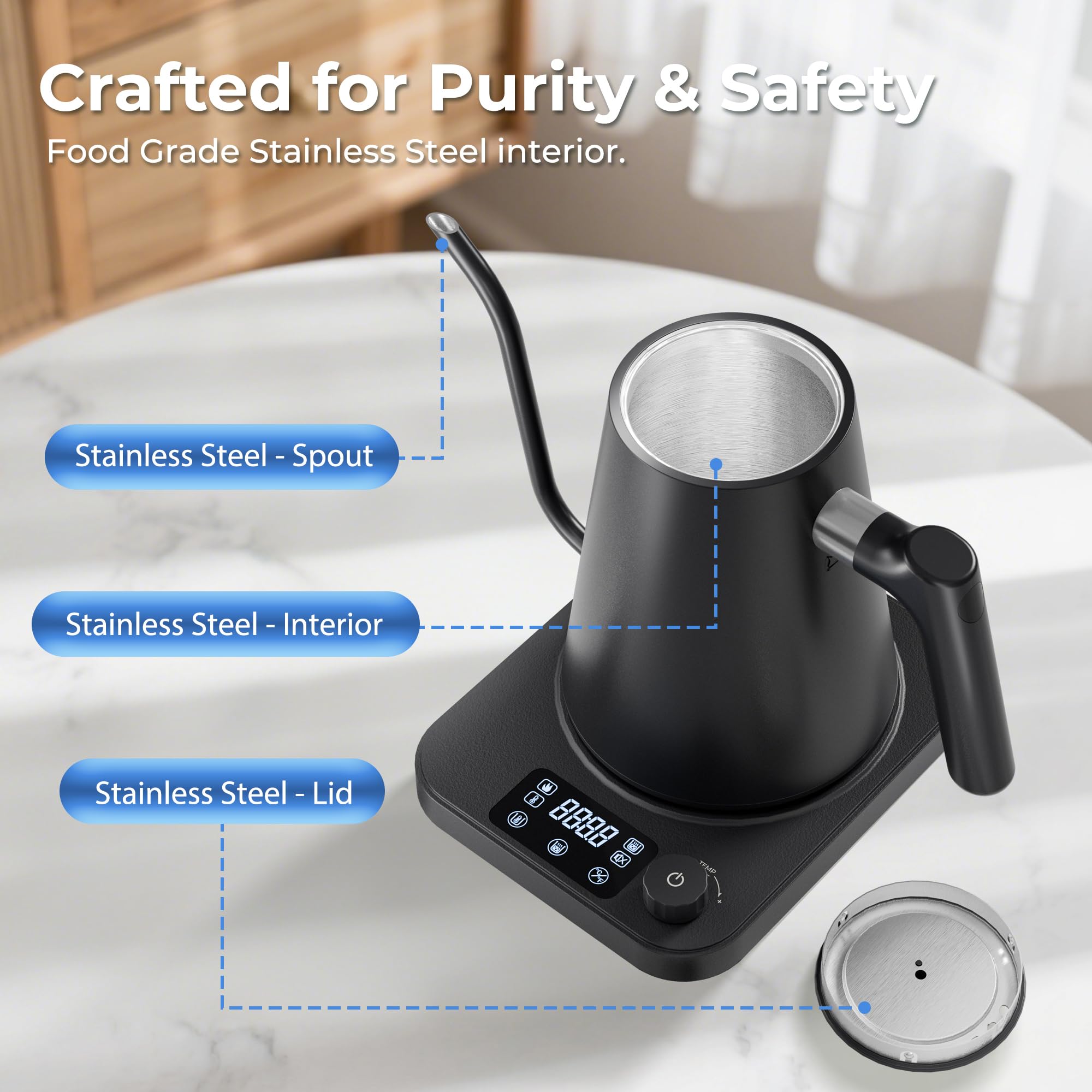 1 to 24 hour keep warm timer AGORVIO kettle