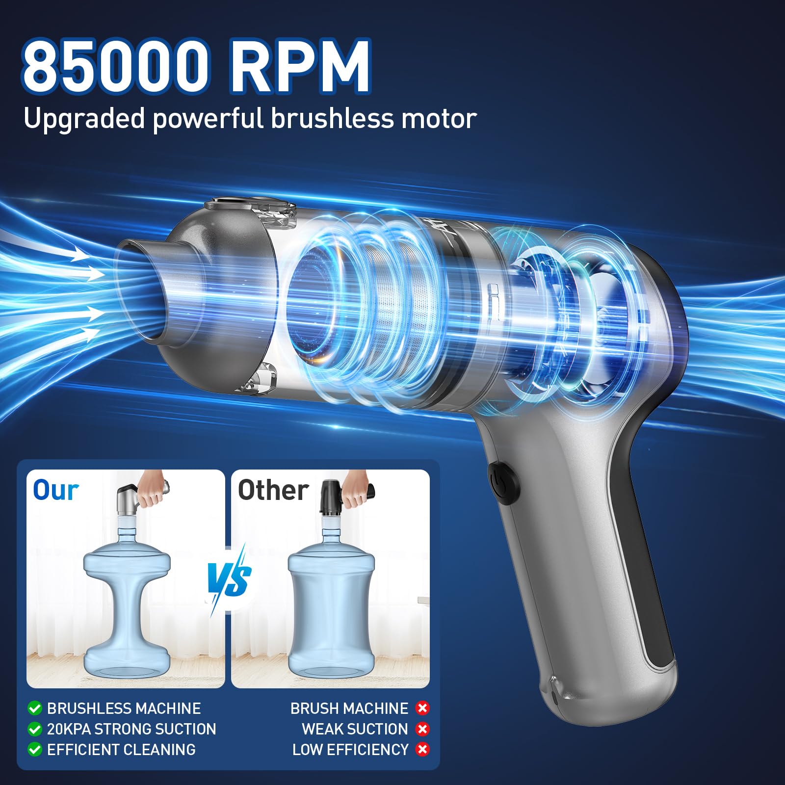 3-in-1 vacuum cleaner accessories included