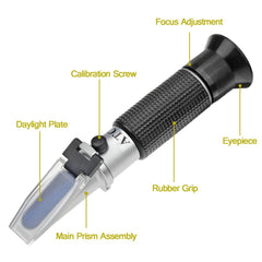 dual scale refractometer for Brix and gravity