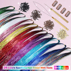 Heat resistant polyester hair tinsel safe and washable