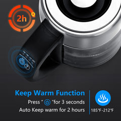Close up of 5 color coded LED indicators on Aigostar kettle