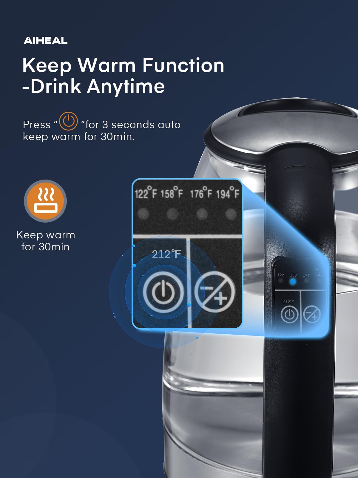 Automatic shut-off and dry-boil protection feature