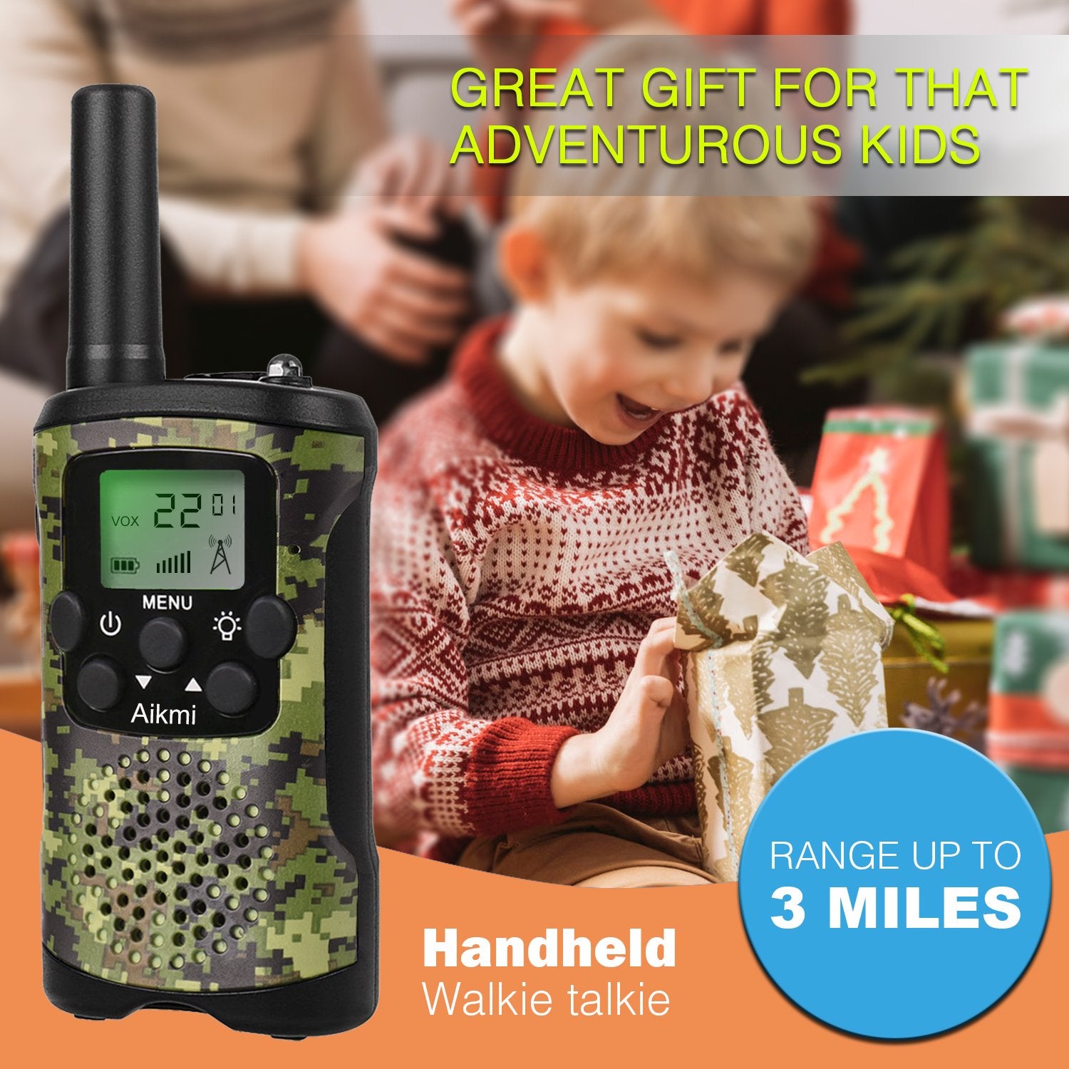 Aikmi walkie talkies for kids 22 channels feature image