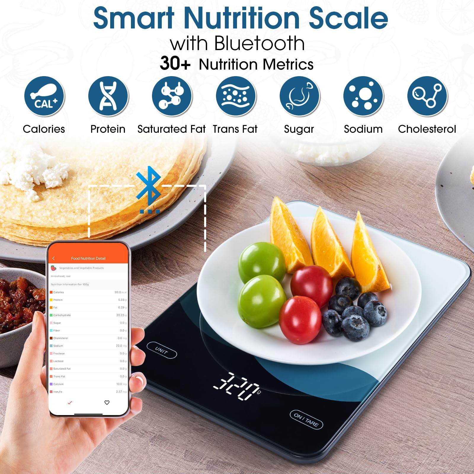 AIMILAR scale USB-C rechargeable battery and nutrition tracking