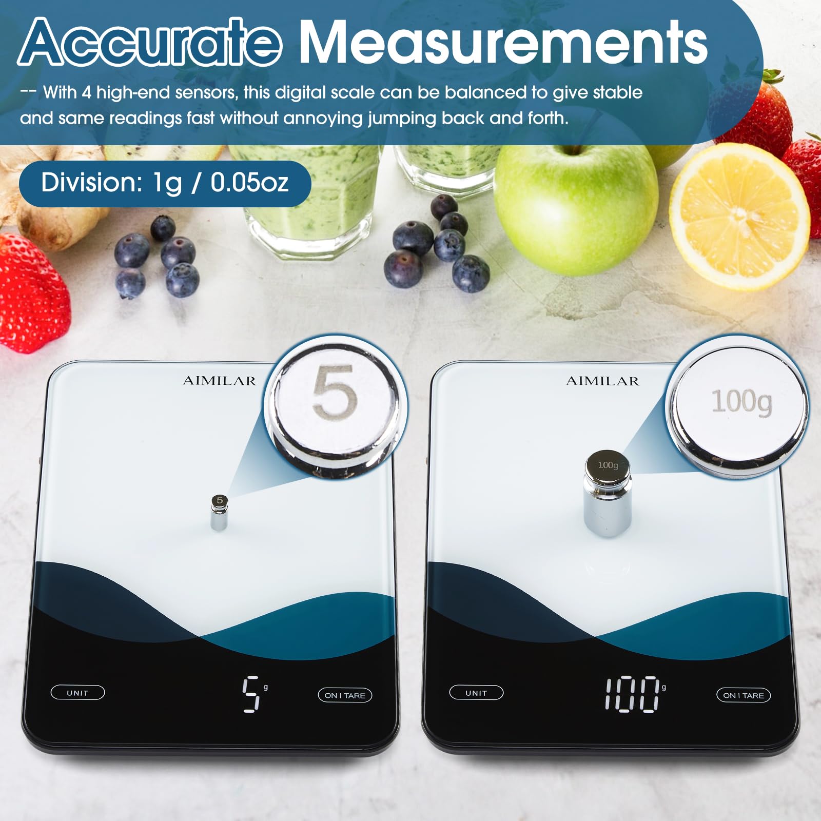 AIMILAR kitchen scale for precise baking and meal prep