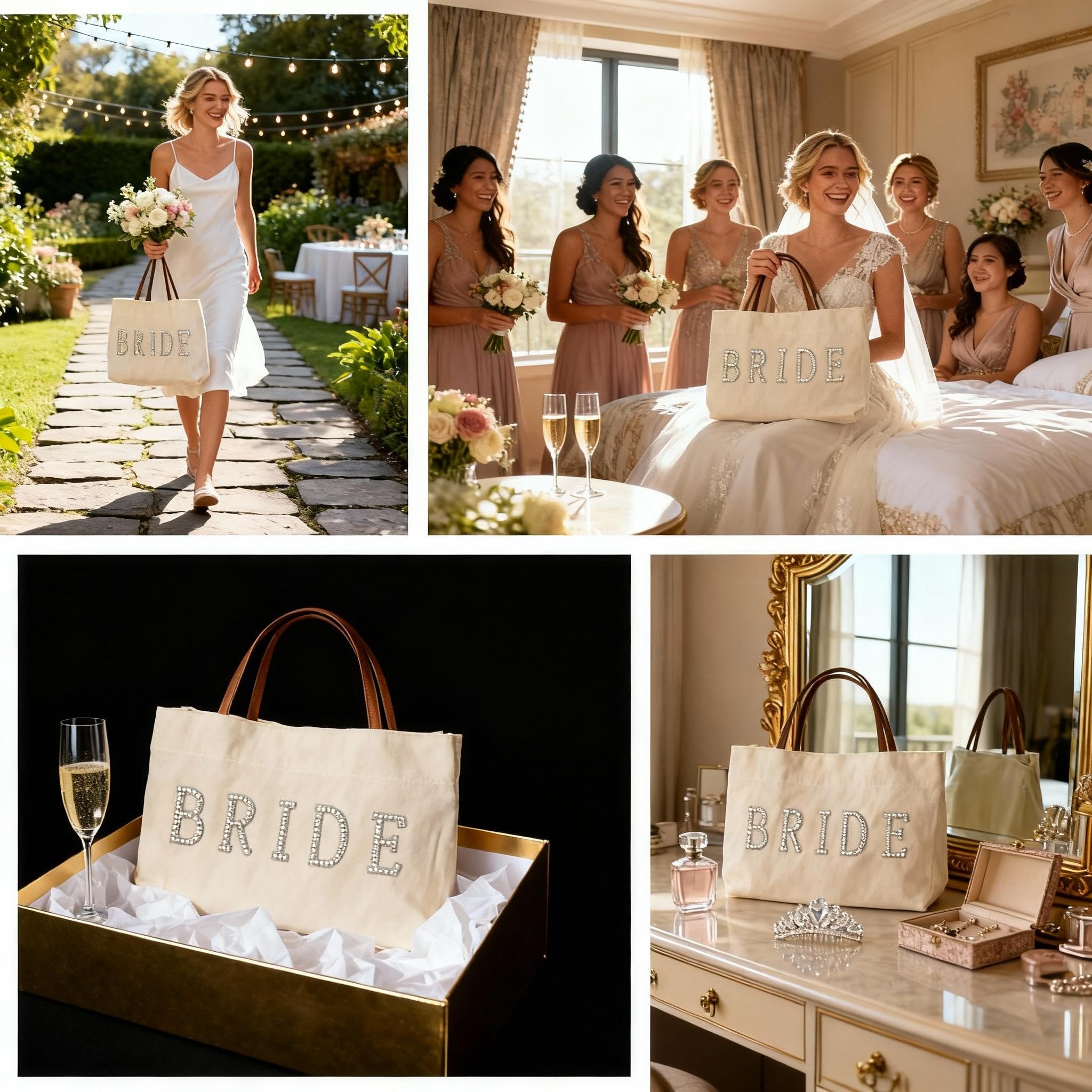Gift ready bride tote bag from AINMEGE for bridal events