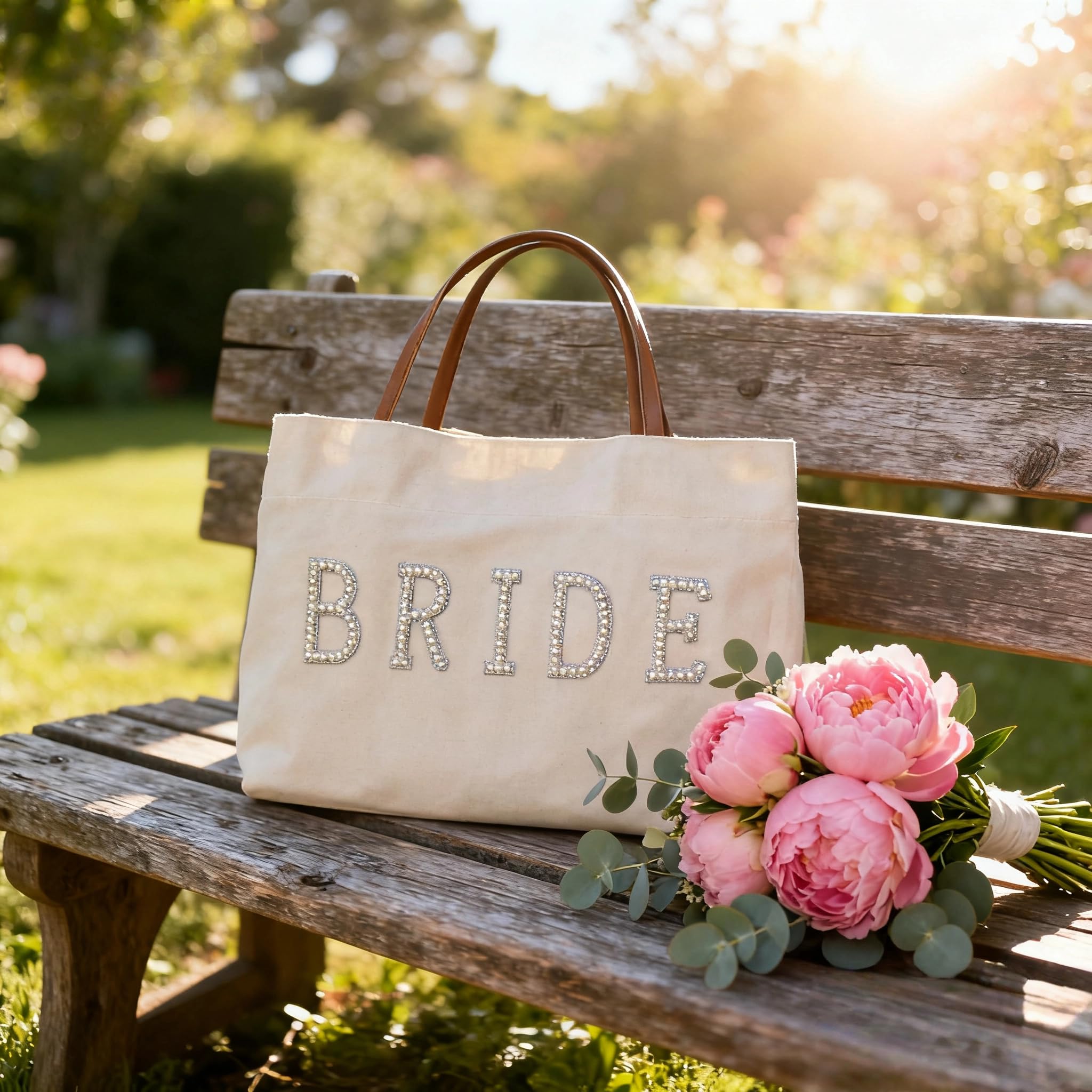Inner pouch for keys inside AINMEGE Bride Tote Bag