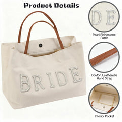 Snap button closure on AINMEGE Bride Tote Bag