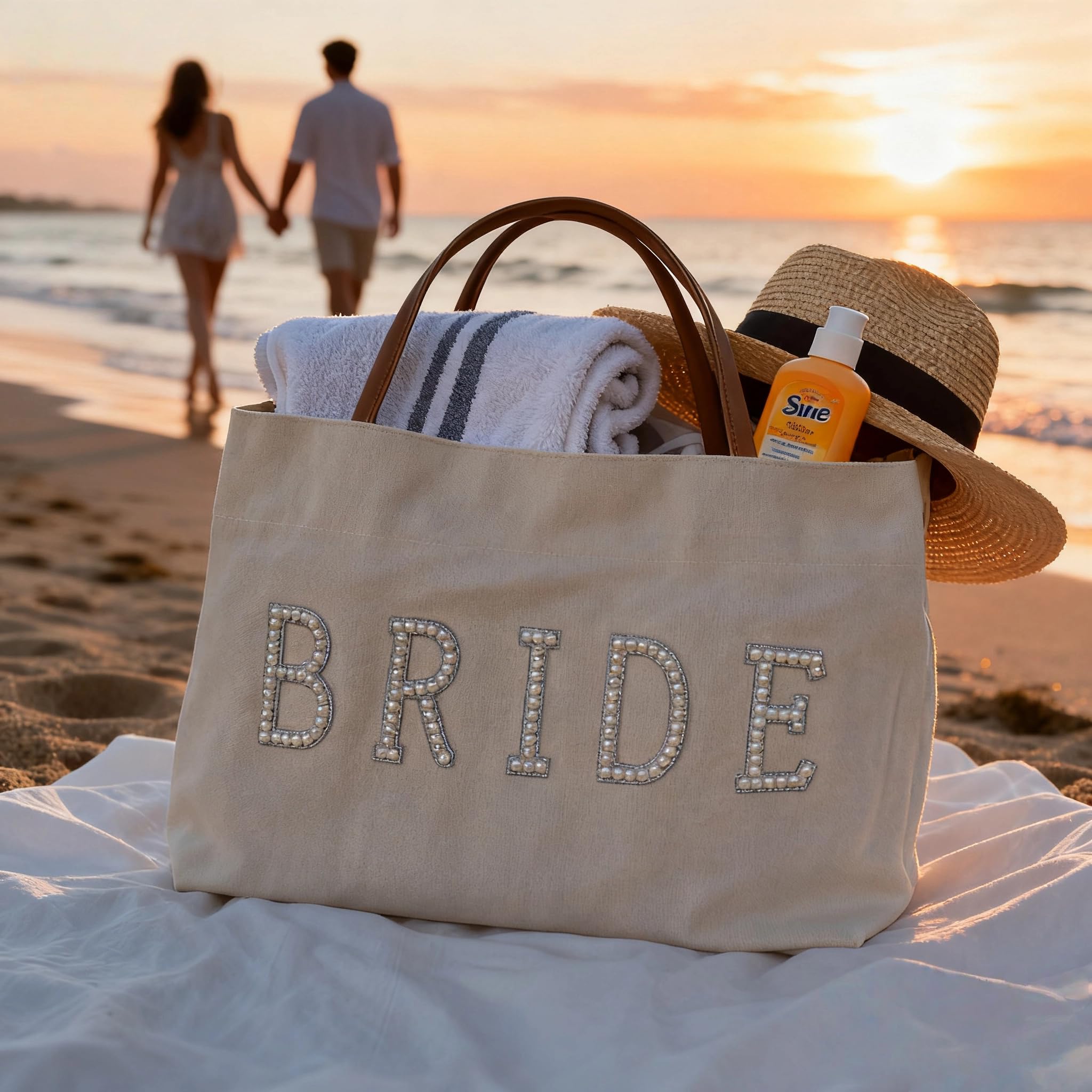 PU handles and eco-friendly canvas AINMEGE tote