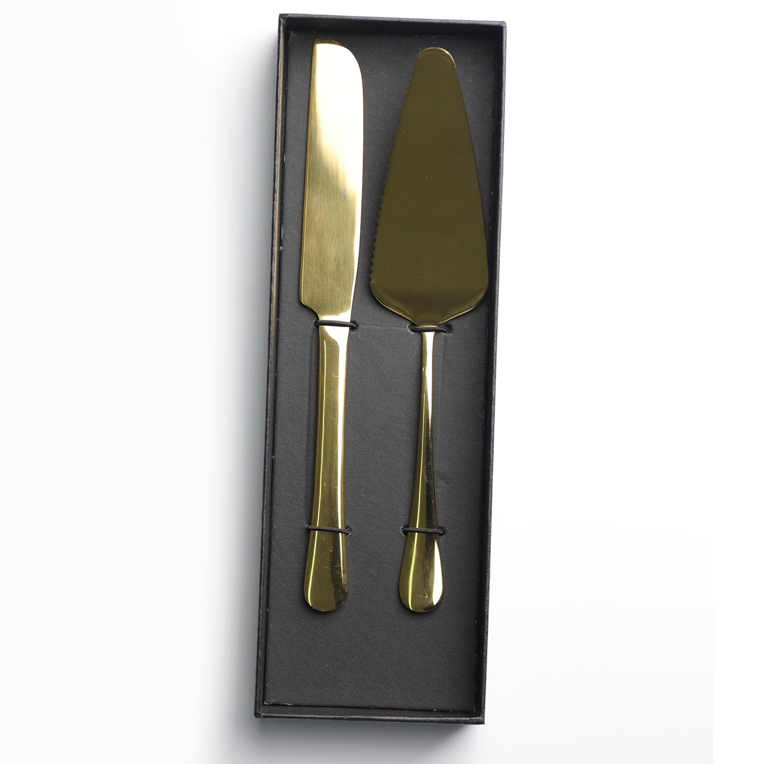 Aiokuo 2-piece cake cutting set extended handles