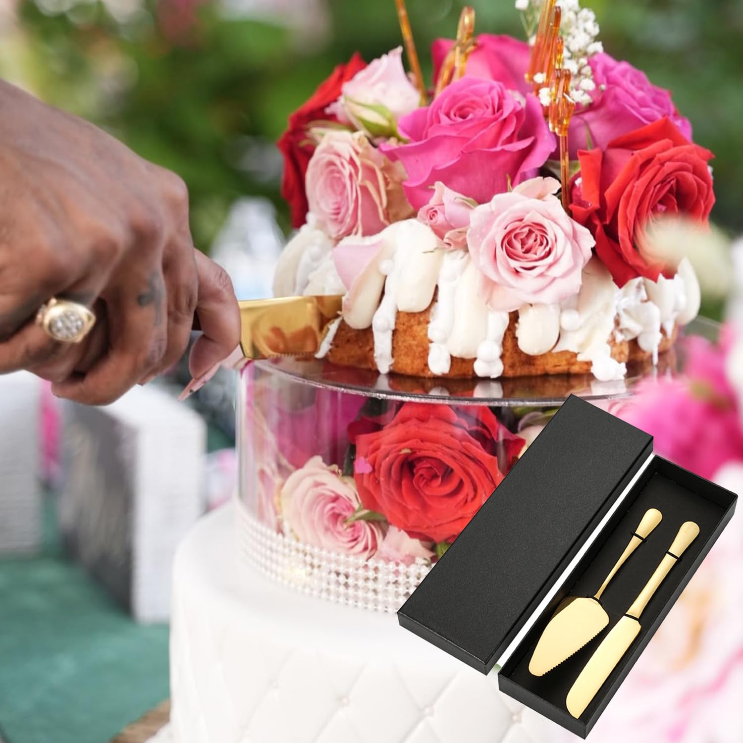 Aiokuo elegant dessert serving set packaging