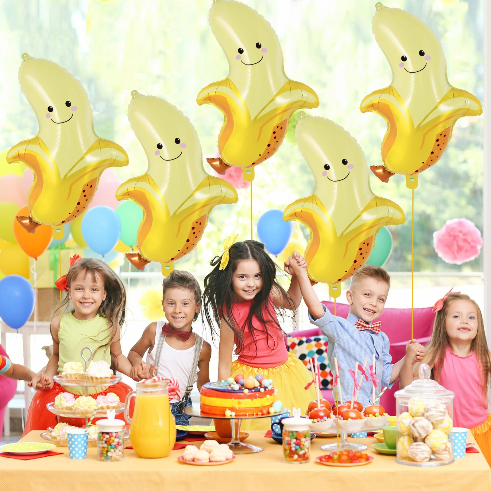 Banana themed party decoration for birthday and baby shower