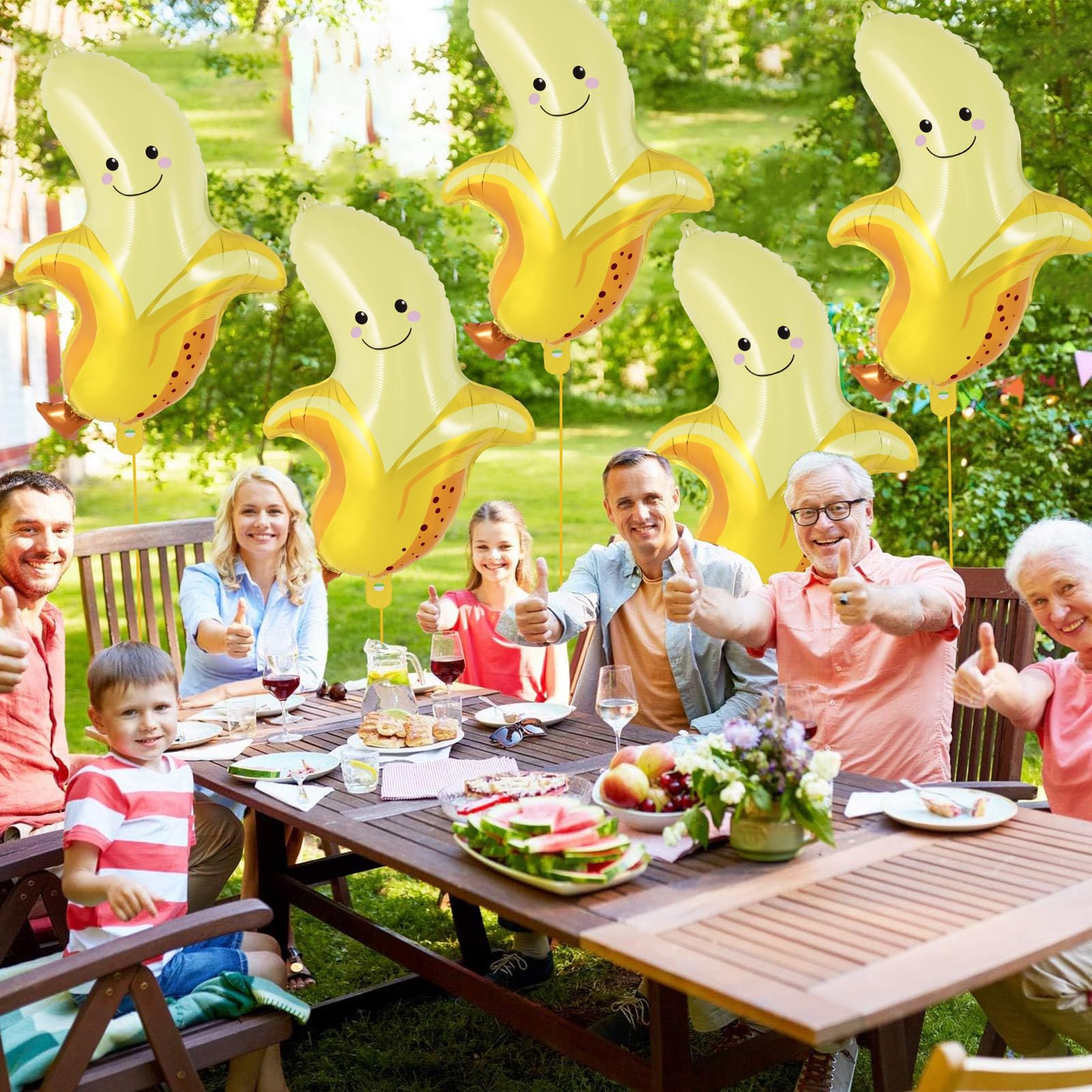Bright yellow banana design for party decor