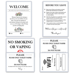Air BnB signs for hosts set 4x6 signs with magnets