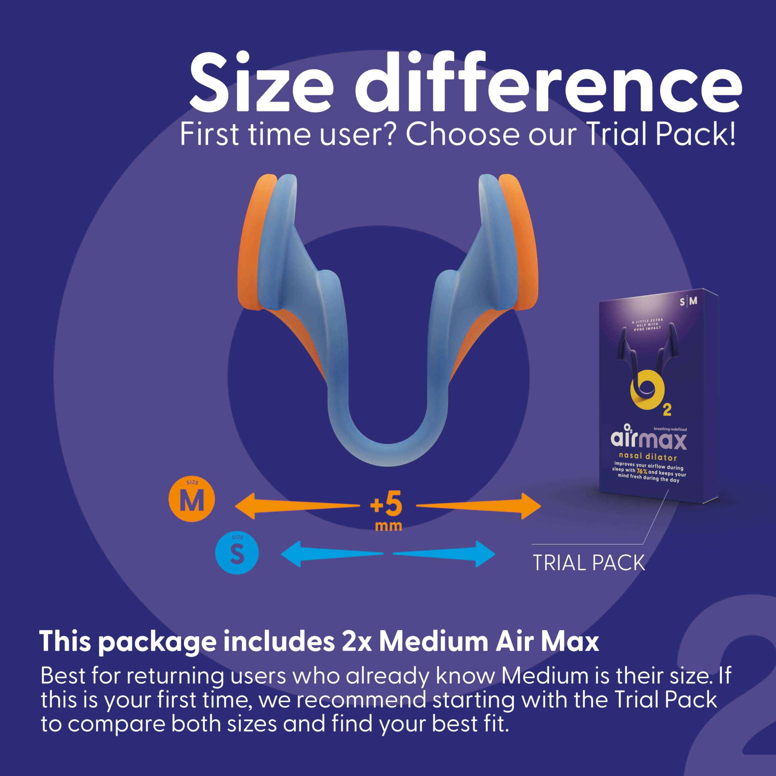 Air Max nasal dilators trial pack option