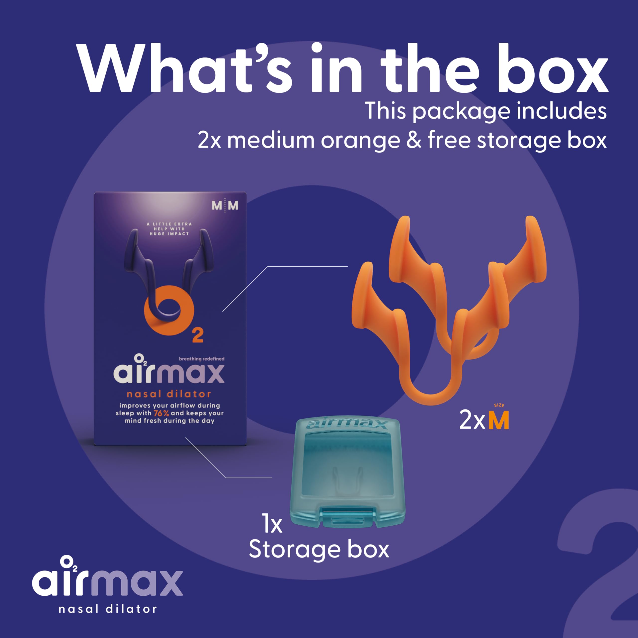 Air Max nasal dilators for sleeping and travel storage
