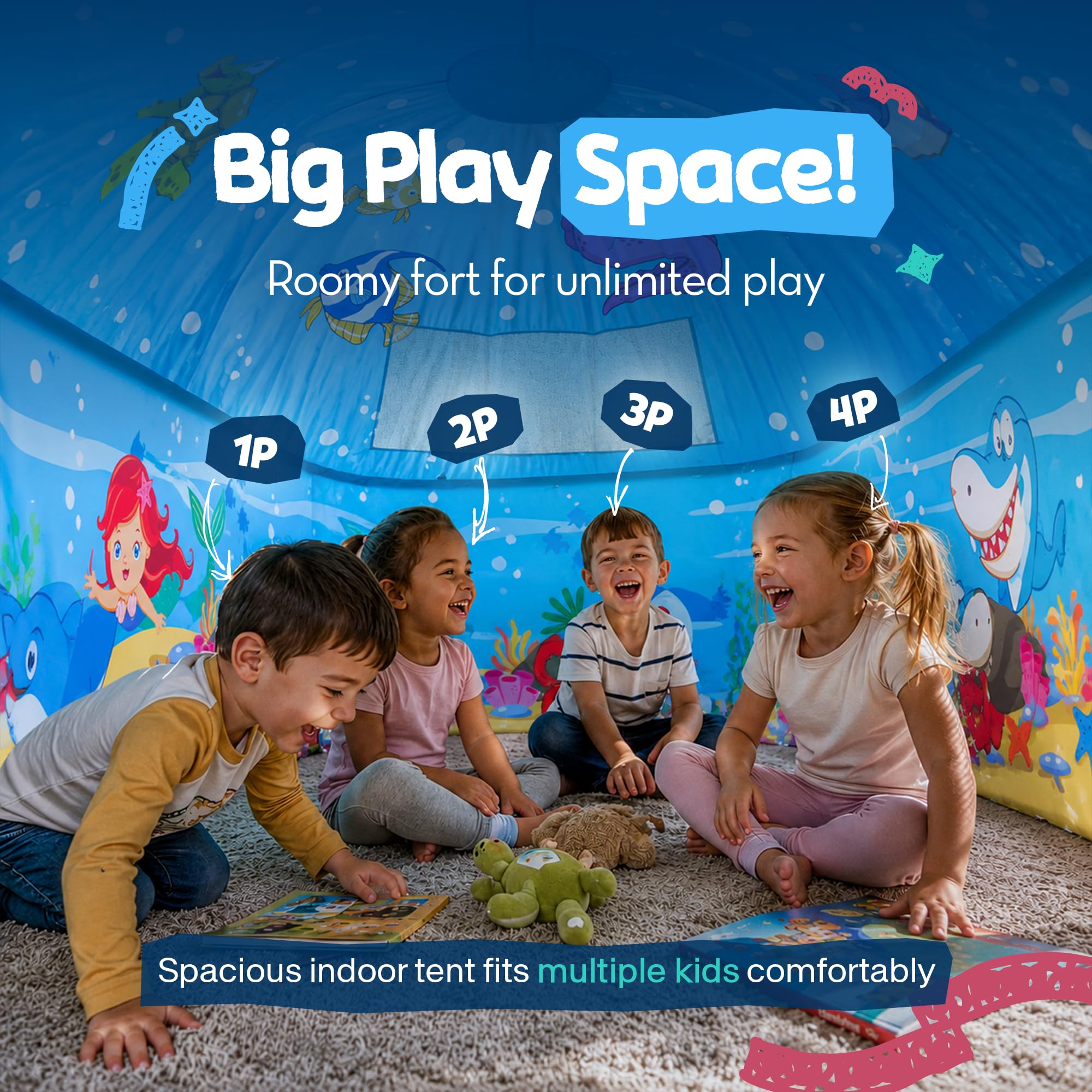 Skywin Airtent toddler indoor tent 77 x 50 inches – image 4