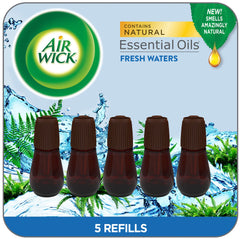 Air Wick Essential Mist Refill Fresh Waters 5 pack packaging