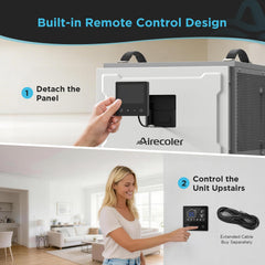 Detachable control panel functioning as a wired remote